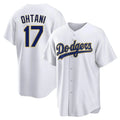 Friene LA.Dodgers #17 Shohei Ohtani Player Gold White 2026 Collection Stadium Game Stitched Jerseys