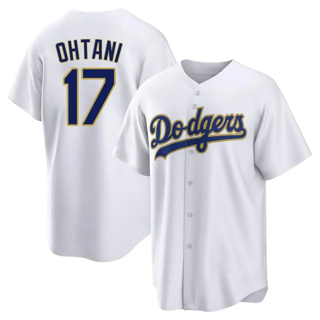 Friene LA.Dodgers #17 Shohei Ohtani Player Gold White 2026 Collection Stadium Game Stitched Jerseys