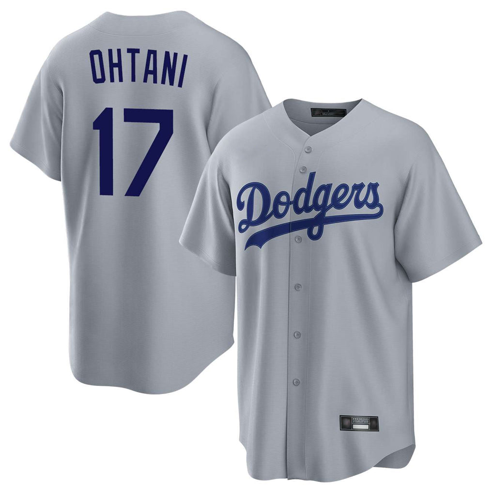 Friene LA.Dodgers #17 Shohei Ohtani Player Gray Game Stitched Jerseys