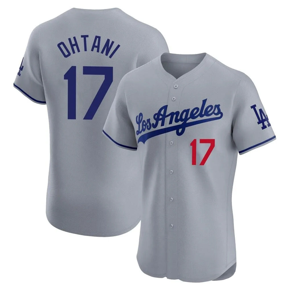 Friene LA.Dodgers #17 Shohei Ohtani Player Gray Limited Elite Home Stitched Jerseys