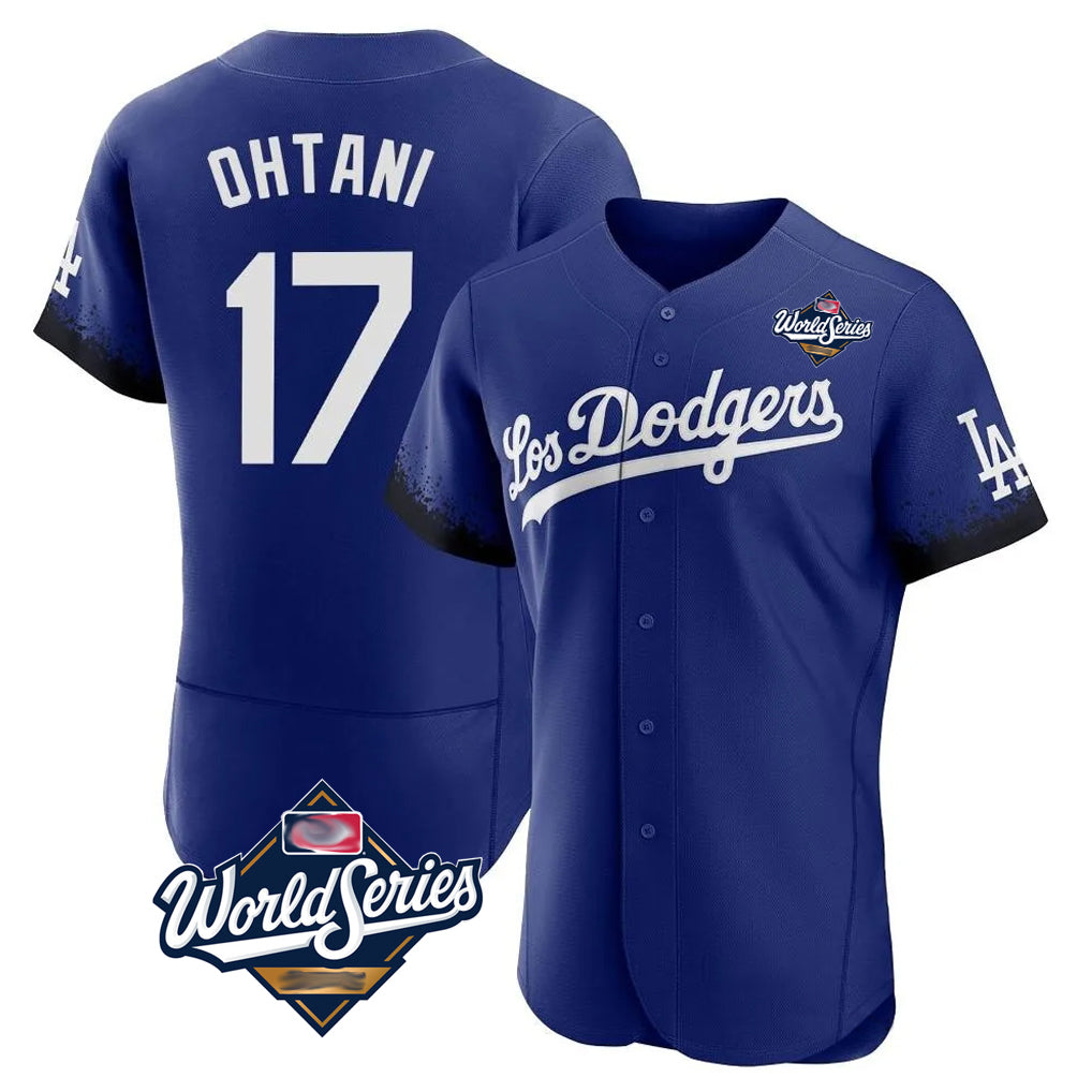 Friene LA.Dodgers #17 Shohei Ohtani Player Royal World Series City Connect Elite Home Stitched Jerseys