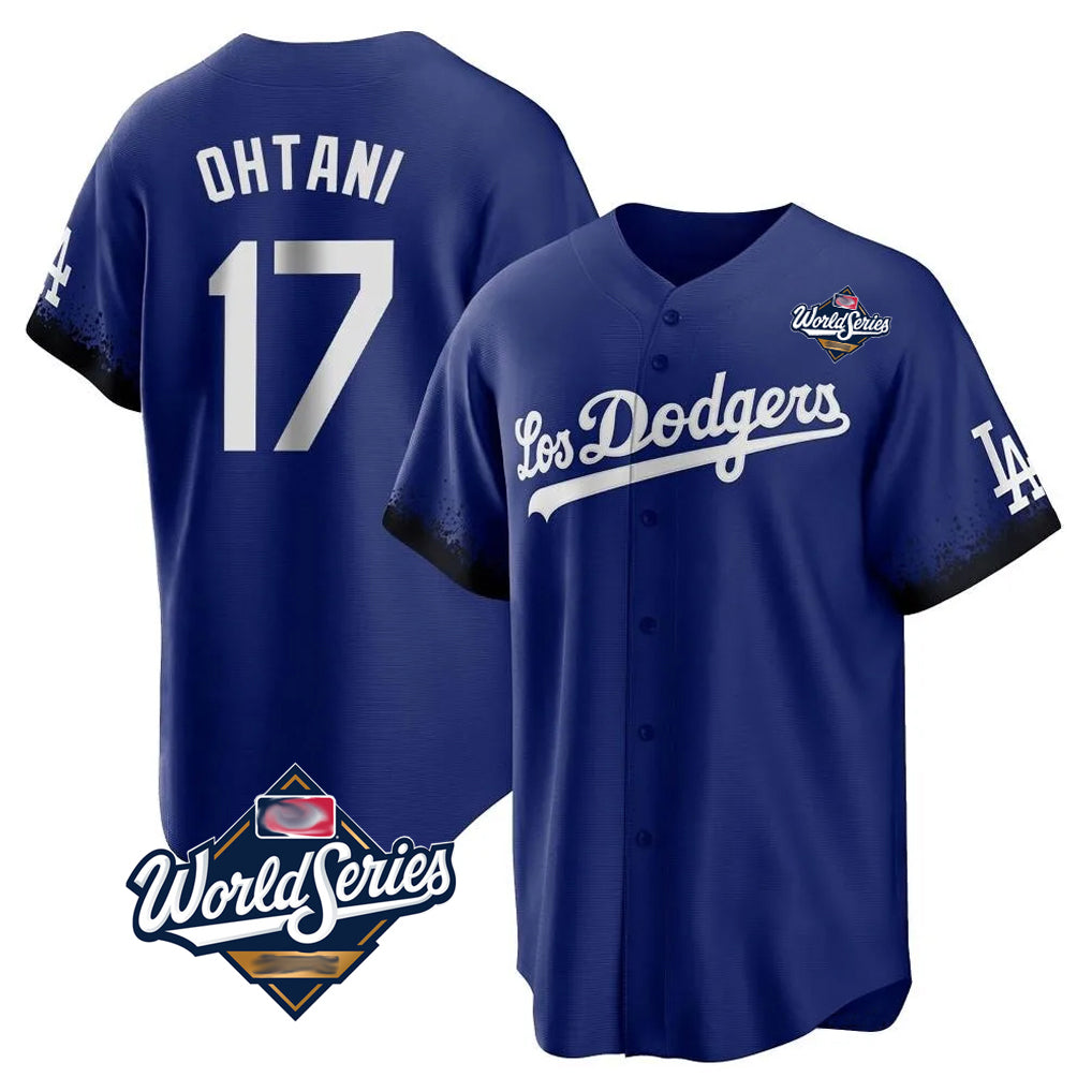 Friene LA.Dodgers #17 Shohei Ohtani Player Royal World Series City Connect Home Game Stitched Jerseys