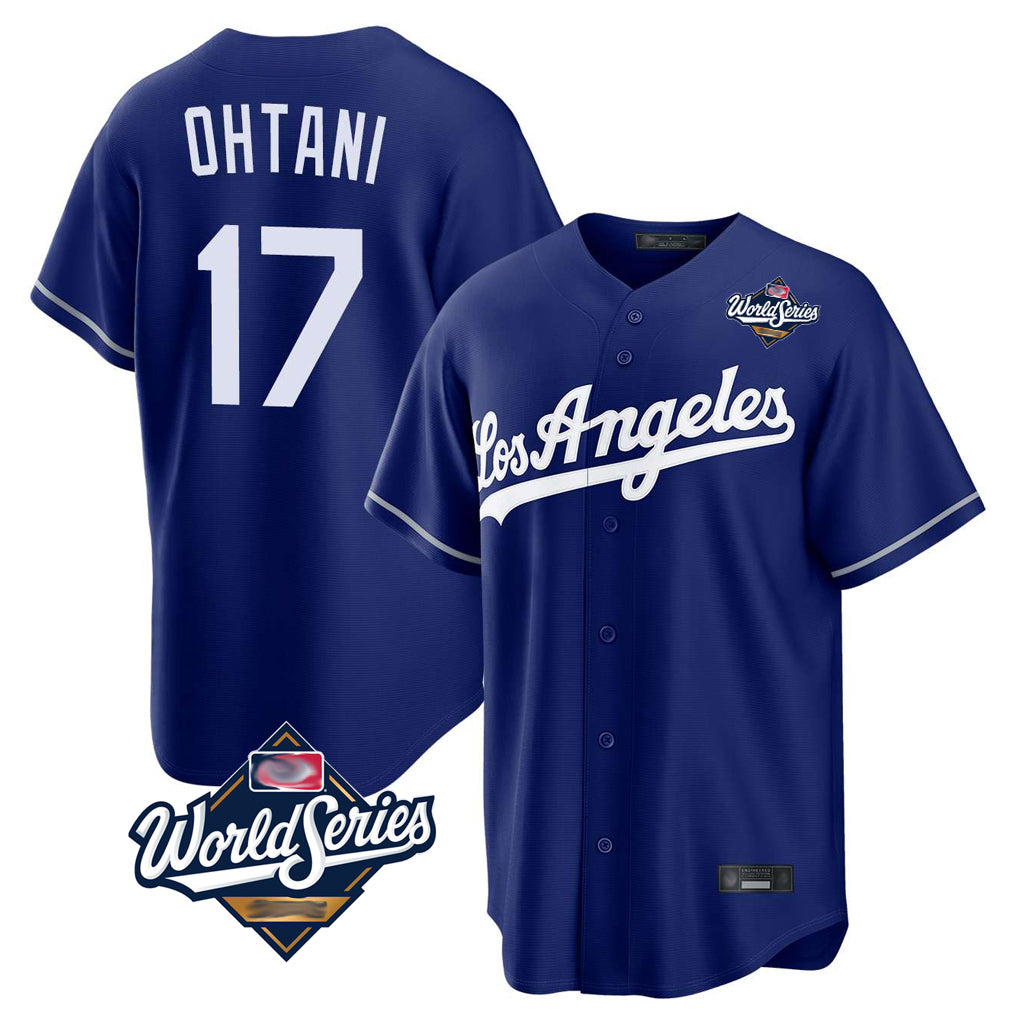 Friene LA.Dodgers #17 Shohei Ohtani Player Royal World Series Game Stitched Jerseys