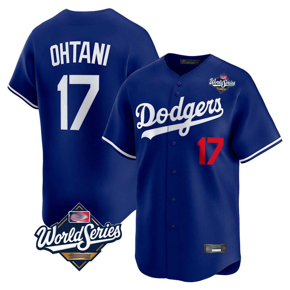 Friene LA.Dodgers #17 Shohei Ohtani Player Royal World Series Limited Home Stitched Jerseys