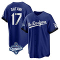 Friene LA.Dodgers #17 Shohei Ohtani Player Royal World Series Meet City Connect Home Game Stitched Jerseys