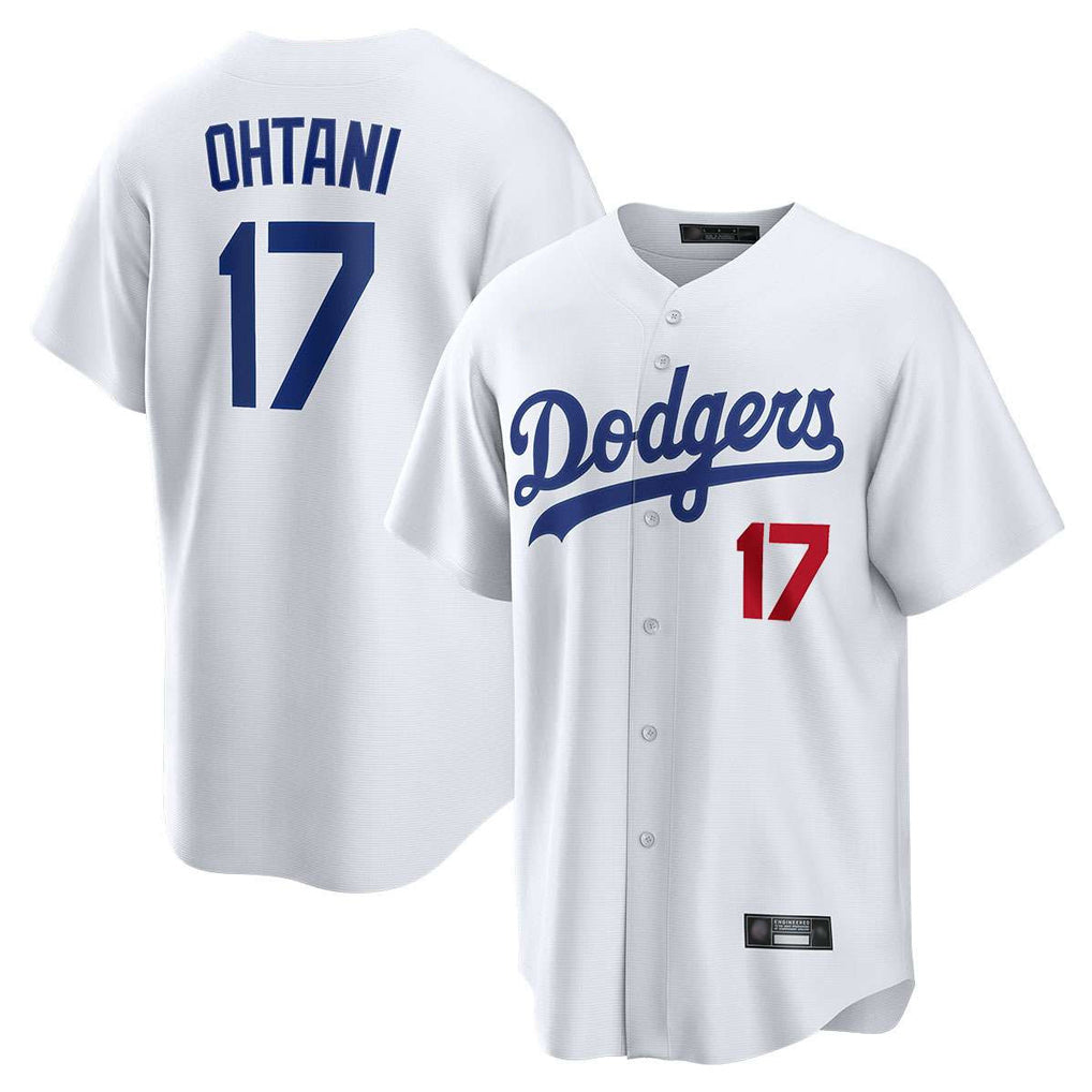 Friene LA.Dodgers #17 Shohei Ohtani Player White Limited Elite Home Stitched Jerseys