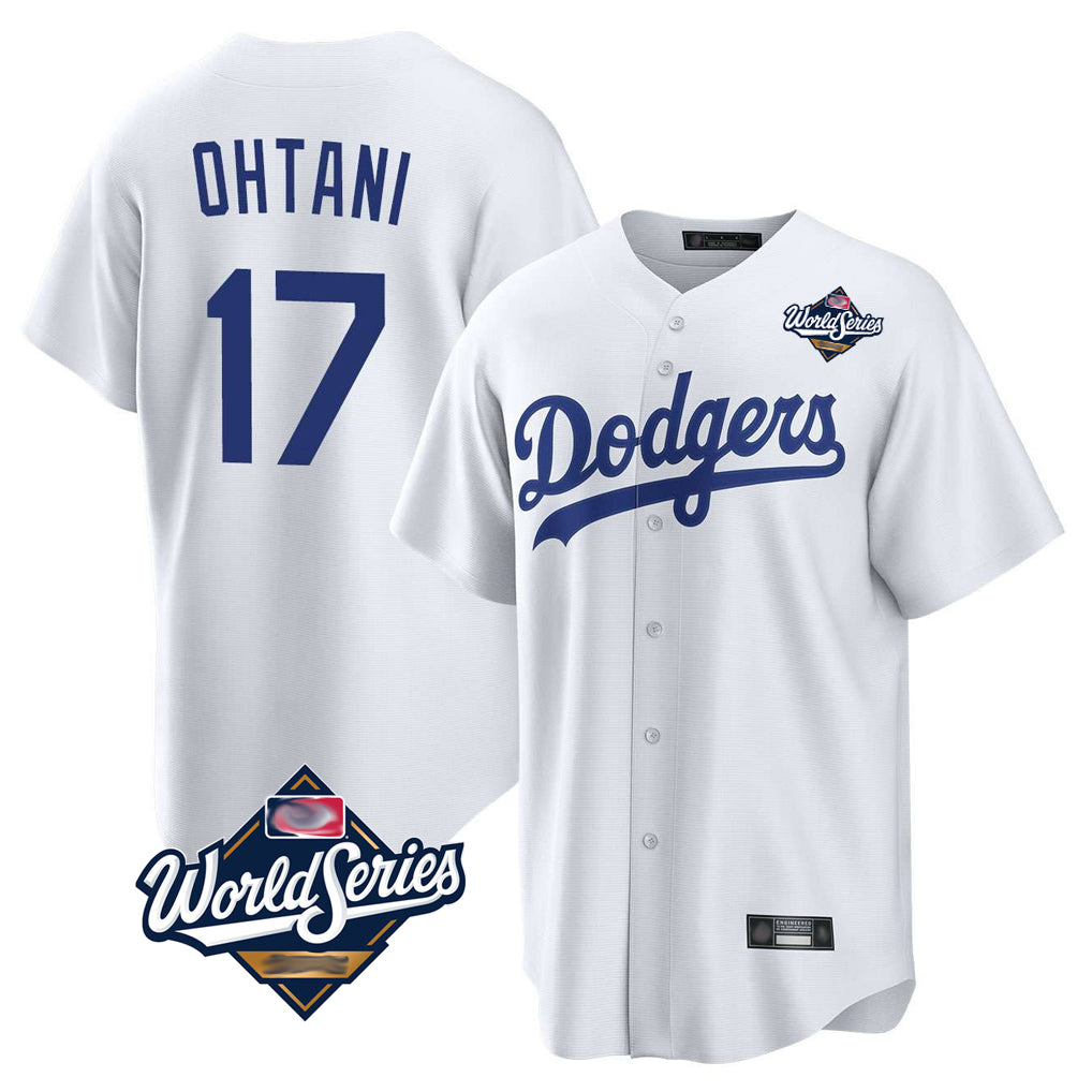Friene LA.Dodgers #17 Shohei Ohtani Player White World Series Game Home Stitched Jerseys