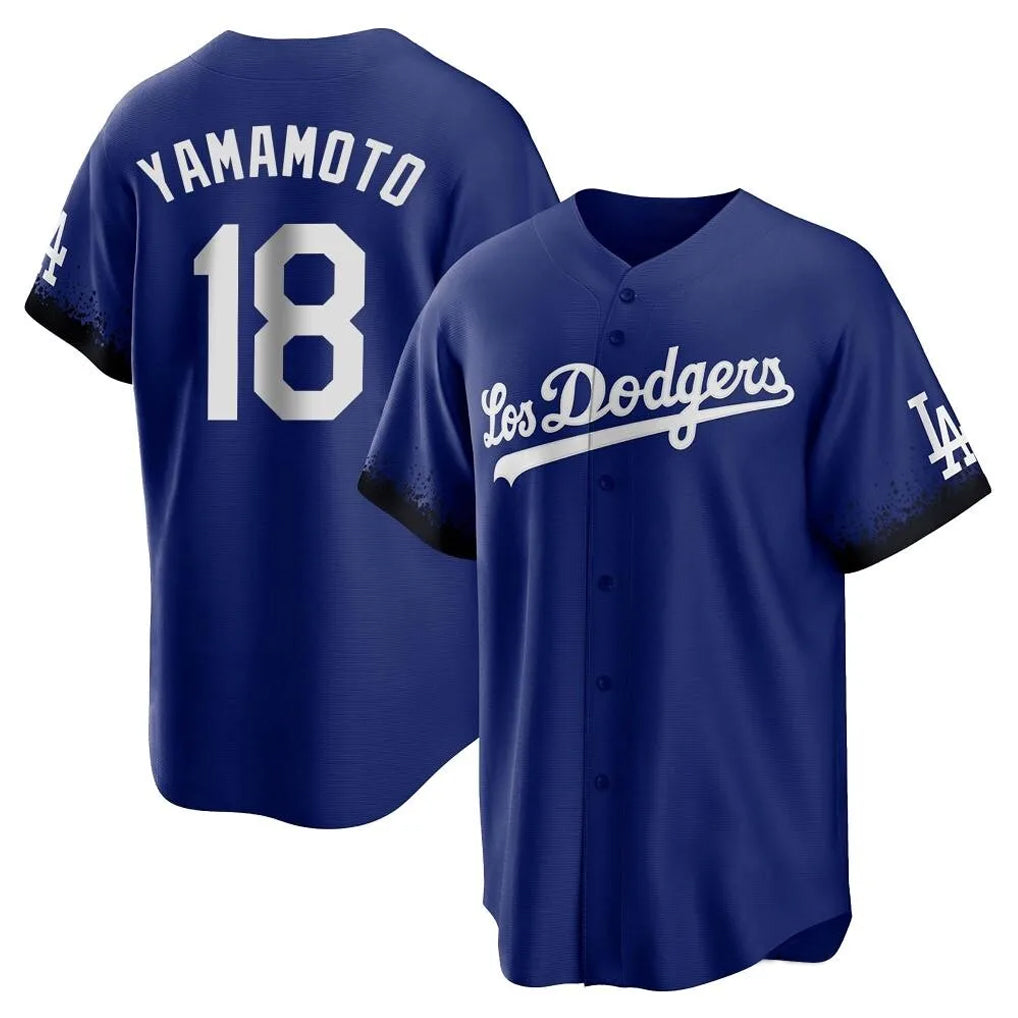 Friene LA.Dodgers #18 Yoshinobu Yamamoto Player Royal City Connect Home Game Stitched Jerseys