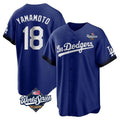 Friene LA.Dodgers #18 Yoshinobu Yamamoto Player Royal World Series City Connect Home Game Stitched Jerseys