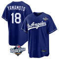 Friene LA.Dodgers #18 Yoshinobu Yamamoto Player Royal World Series Game Stitched Jerseys