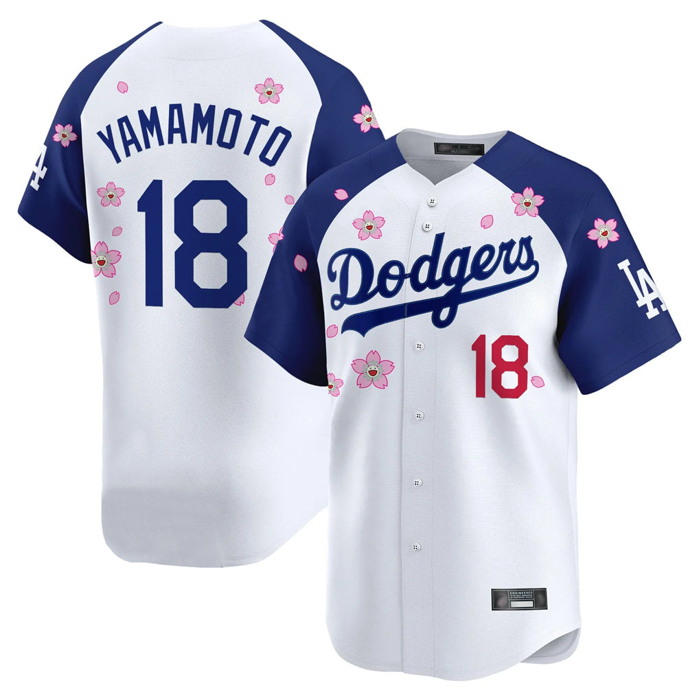 Friene LA.Dodgers #18 Yoshinobu Yamamoto Player White-Royal Tokyo Series Vapor Premier Limited Stitched Jerseys