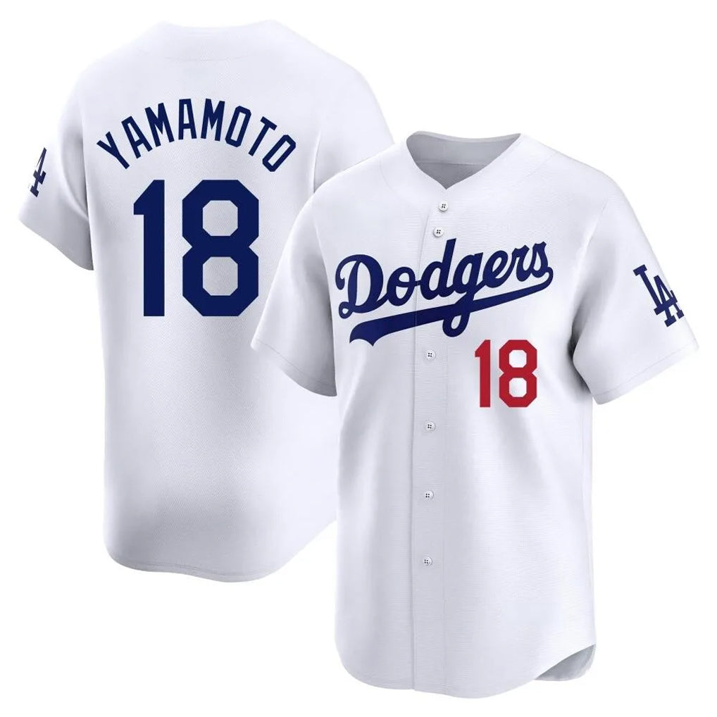 Friene LA.Dodgers #18 Yoshinobu Yamamoto Player White Limited Home Stitched Jerseys