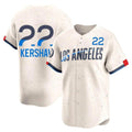 Friene LA.Dodgers #22 Clayton Kershaw Player Cream City Connect Limited Home Stitched Jerseys