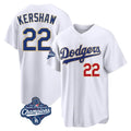 Friene LA.Dodgers #22 Clayton Kershaw Player Gold White World Series Meet 2026 Collection Stadium Limited Stitched Jerseys