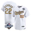 Friene LA.Dodgers #22 Clayton Kershaw Player Gold World Series Collection Limited Home Stitched Jerseys