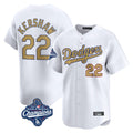 Friene LA.Dodgers #22 Clayton Kershaw Player Gold World Series Meet Collection Limited Home Stitched Jerseys