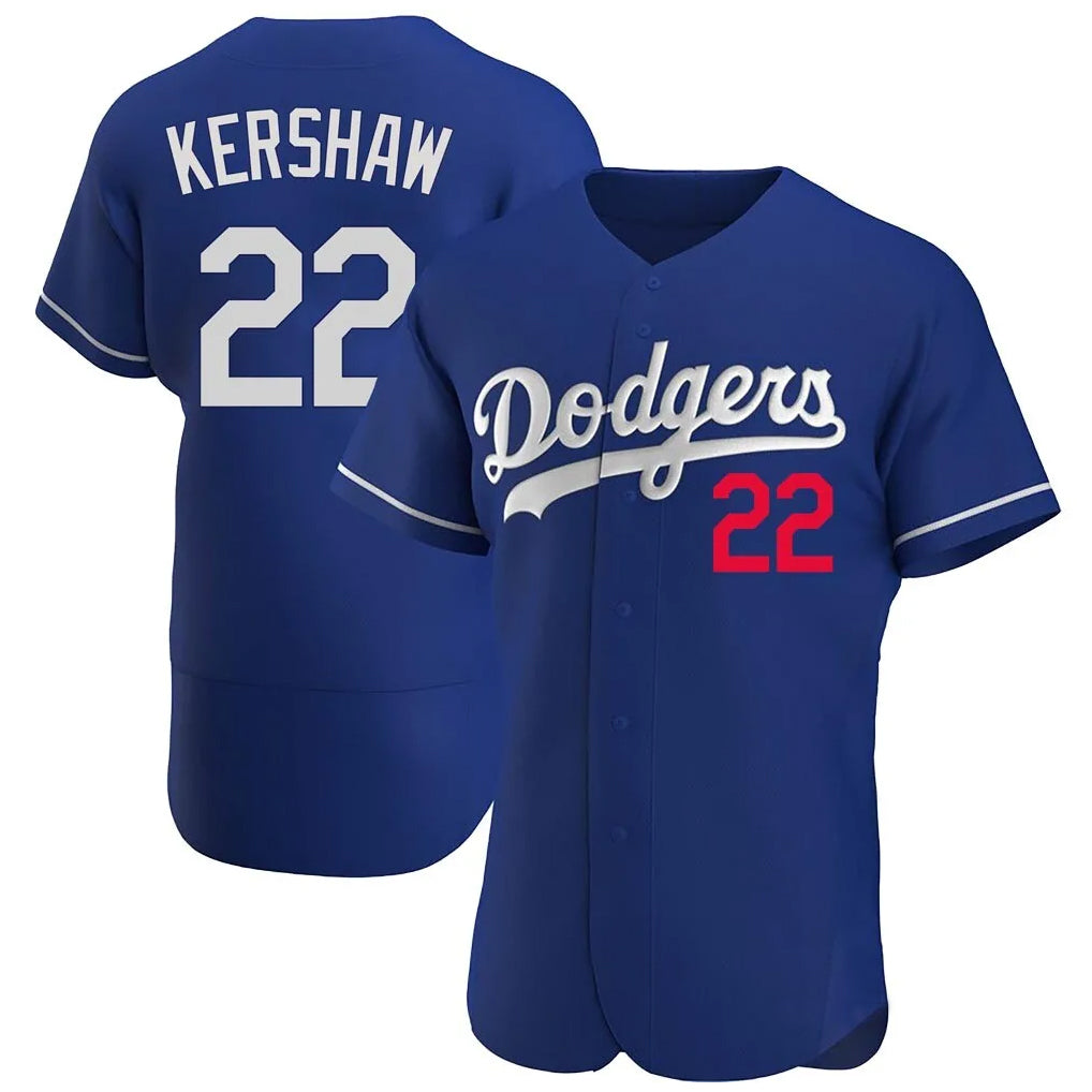 Friene LA.Dodgers #22 Clayton Kershaw Player Royal Limited Elite Home Stitched Jerseys
