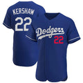 Friene LA.Dodgers #22 Clayton Kershaw Player Royal Limited Elite Home Stitched Jerseys