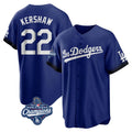 Friene LA.Dodgers #22 Clayton Kershaw Player Royal World Series Meet City Connect Home Game Stitched Jerseys