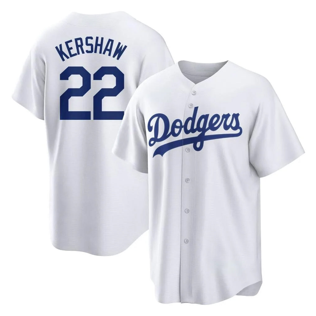 Friene LA.Dodgers #22 Clayton Kershaw Player White Game Home Stitched Jerseys
