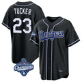 Friene LA.Dodgers #23 Kyle Tucker Player Black World Series Meet Carbon Limited Home Stitched Jerseys