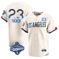 Friene LA.Dodgers #23 Kyle Tucker Player Cream World Series Meet City Connect Limited Home Stitched Jerseys