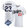 Friene LA.Dodgers #23 Kyle Tucker Player Gold White World Series Meet 2026 Collection Stadium Limited Elite Stitched Jerseys