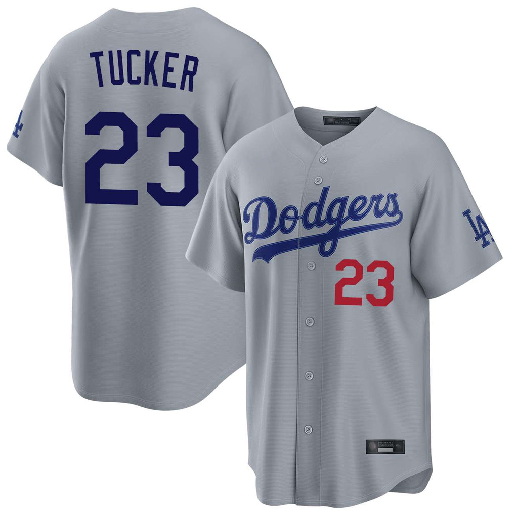 Friene LA.Dodgers #23 Kyle Tucker Player Gray Game Home Stitched Jerseys