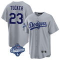 Friene LA.Dodgers #23 Kyle Tucker Player Gray World Series Meet Game Stitched Jerseys