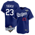 Friene LA.Dodgers #23 Kyle Tucker Player Royal World Series Limited Home Stitched Jerseys