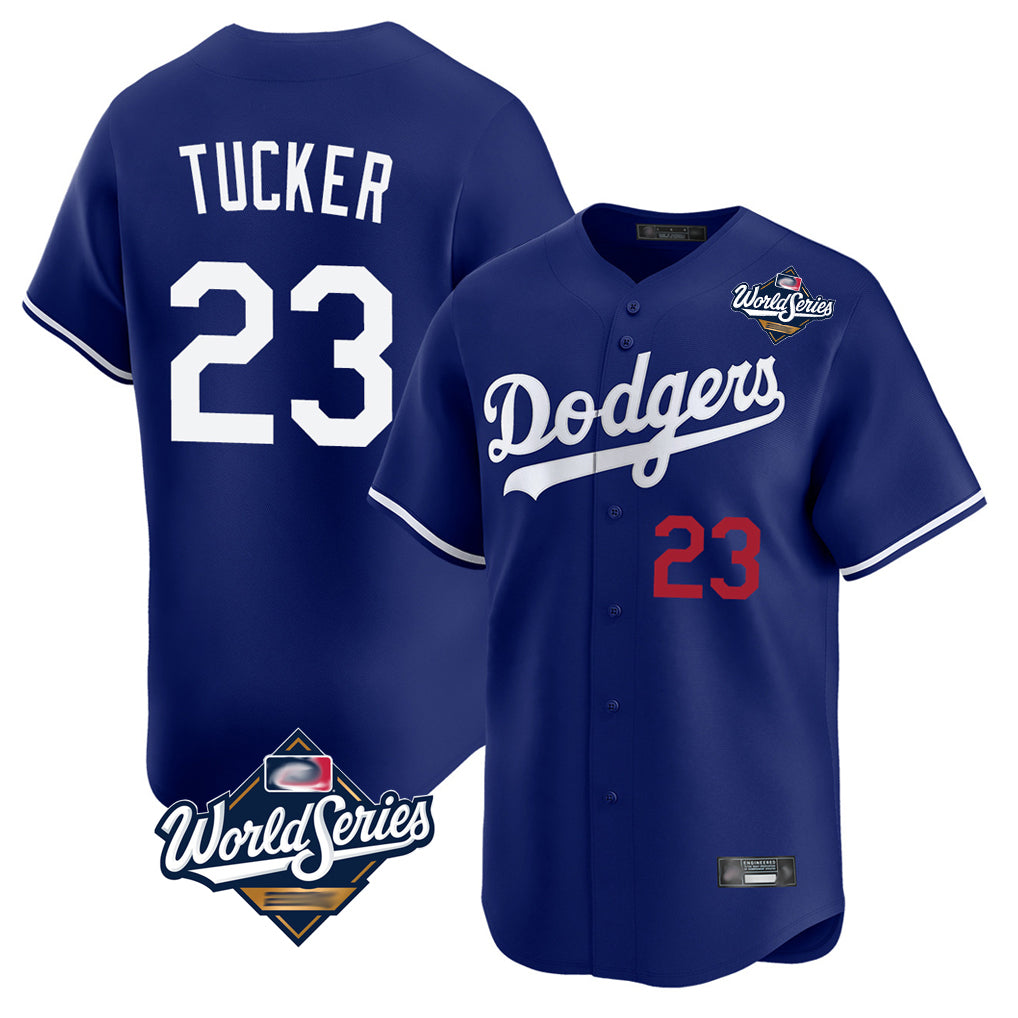 Friene LA.Dodgers #23 Kyle Tucker Player Royal World Series Limited Home Stitched Jerseys