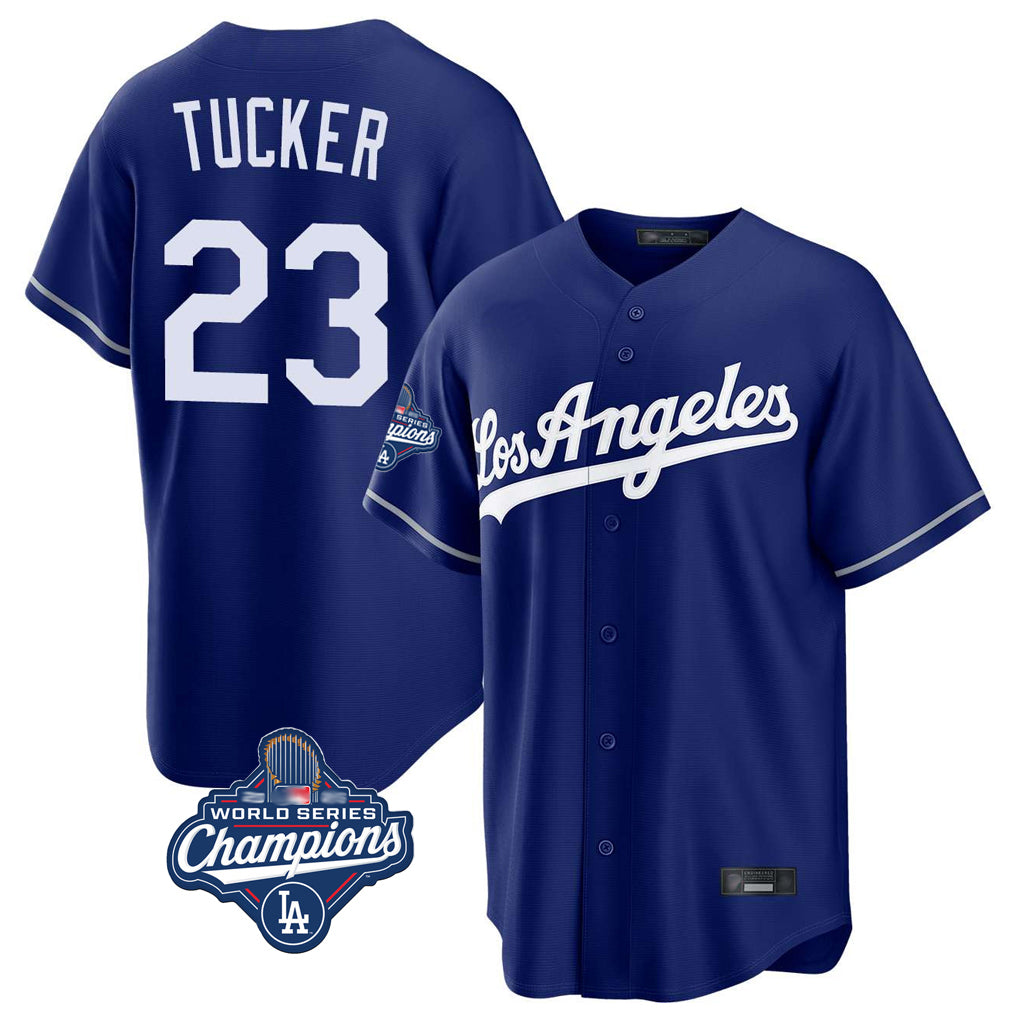 Friene LA.Dodgers #23 Kyle Tucker Player Royal World Series Meet Game Stitched Jerseys
