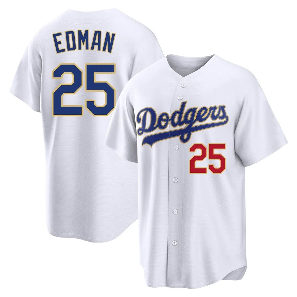 Friene LA.Dodgers #25 Tommy Edman Player Gold White 2026 Collection Stadium Limited Stitched Jerseys