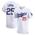 Friene LA.Dodgers #25 Tommy Edman Player Gold White Limited Elite Home Stitched Jerseys