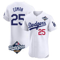 Friene LA.Dodgers #25 Tommy Edman Player Gold White World Series Limited Elite Home Stitched Jerseys