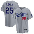 Friene LA.Dodgers #25 Tommy Edman Player Gray Game Home Stitched Jerseys