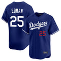 Friene LA.Dodgers #25 Tommy Edman Player Royal Limited Home Stitched Jerseys