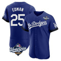 Friene LA.Dodgers #25 Tommy Edman Player Royal World Series City Connect Elite Home Stitched Jerseys