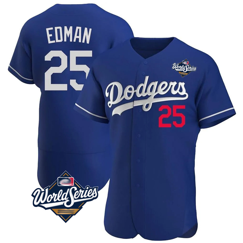 Friene LA.Dodgers #25 Tommy Edman Player Royal World Series Limited Elite Home Stitched Jerseys
