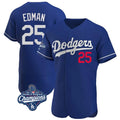 Friene LA.Dodgers #25 Tommy Edman Player Royal World Series Meet Limited Elite Home Stitched Jerseys