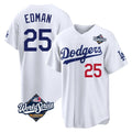 Friene LA.Dodgers #25 Tommy Edman Player White World Series Home Game Stitched Jerseys