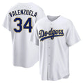 Friene LA.Dodgers #34 Fernando Valenzuela Player Gold White 2026 Collection Stadium Game Stitched Jerseys