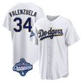 Friene LA.Dodgers #34 Fernando Valenzuela Player Gold White World Series Meet 2026 Collection Stadium Game Stitched Jerseys