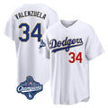 Friene LA.Dodgers #34 Fernando Valenzuela Player Gold White World Series Meet 2026 Collection Stadium Limited Stitched Jerseys