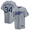Friene LA.Dodgers #34 Fernando Valenzuela Player Gray Game Stitched Jerseys