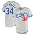 Friene LA.Dodgers #34 Fernando Valenzuela Player Gray Throwback 1981 Stitched Jerseys