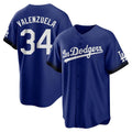 Friene LA.Dodgers #34 Fernando Valenzuela Player Royal City Connect Home Game Stitched Jerseys
