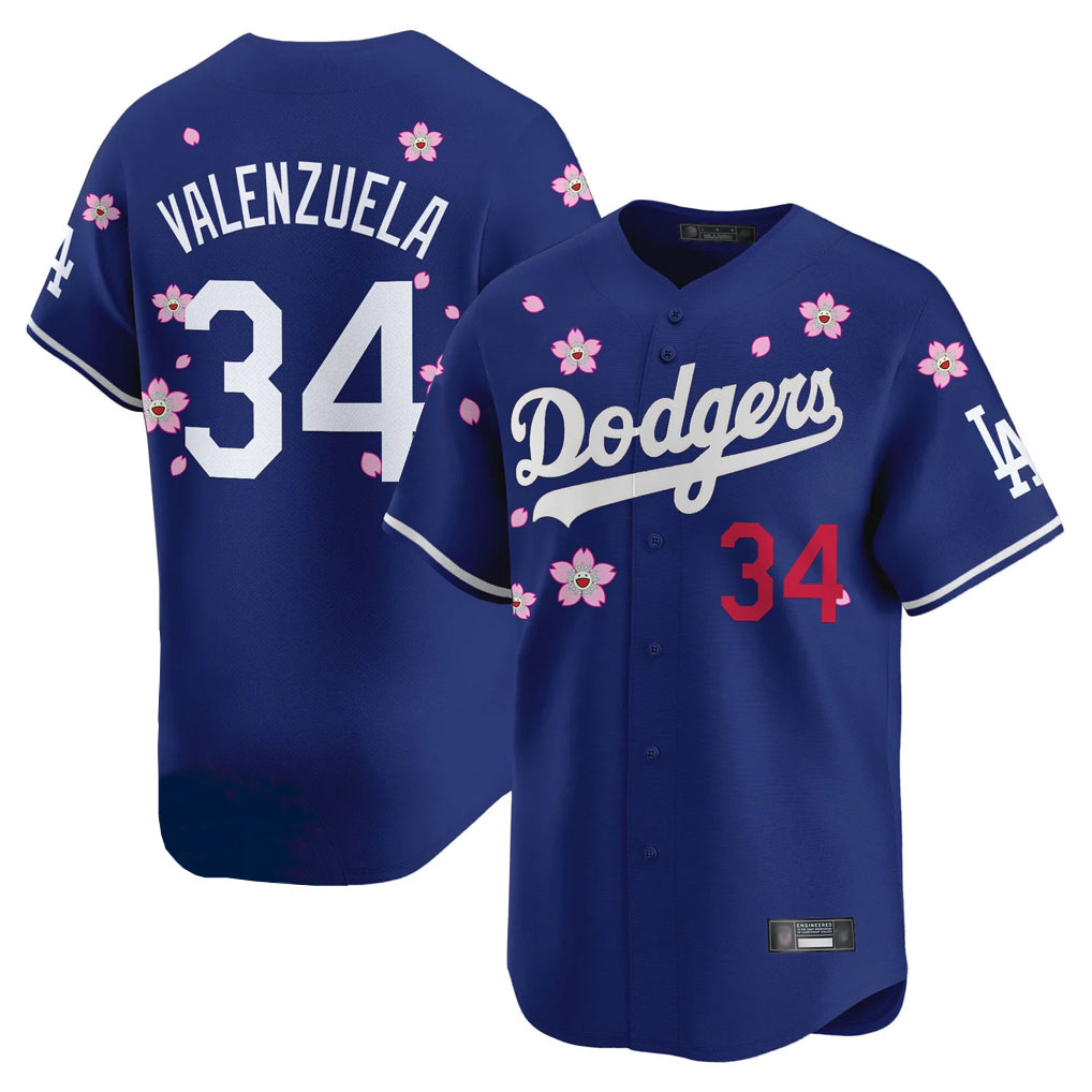 Friene LA.Dodgers #34 Fernando Valenzuela Player Royal Tokyo Series Vapor Premier Limited Stitched Jerseys