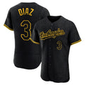 Friene LA.Dodgers #3 Edwin D¨ªaz Player Black Snake Skin City Limited Elite Home Stitched Jerseys