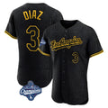 Friene LA.Dodgers #3 Edwin D¨ªaz Player Black World Series Meet Snake Skin City Limited Elite Home Stitched Jerseys